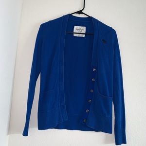 Colbalt Royal Blue Abercrombie & Fitch Cardigan